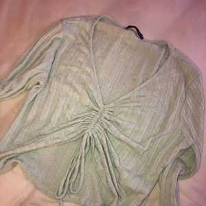 Ruched Sweater Top